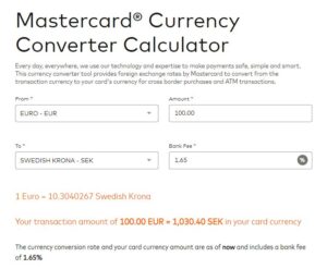 mastercard currency converter calculator